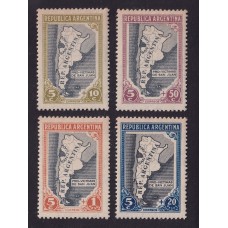 ARGENTINA 1944 GJ 912/5 SERIE DE ESTAMPILLAS NUEVAS CON GOMA U$ 65